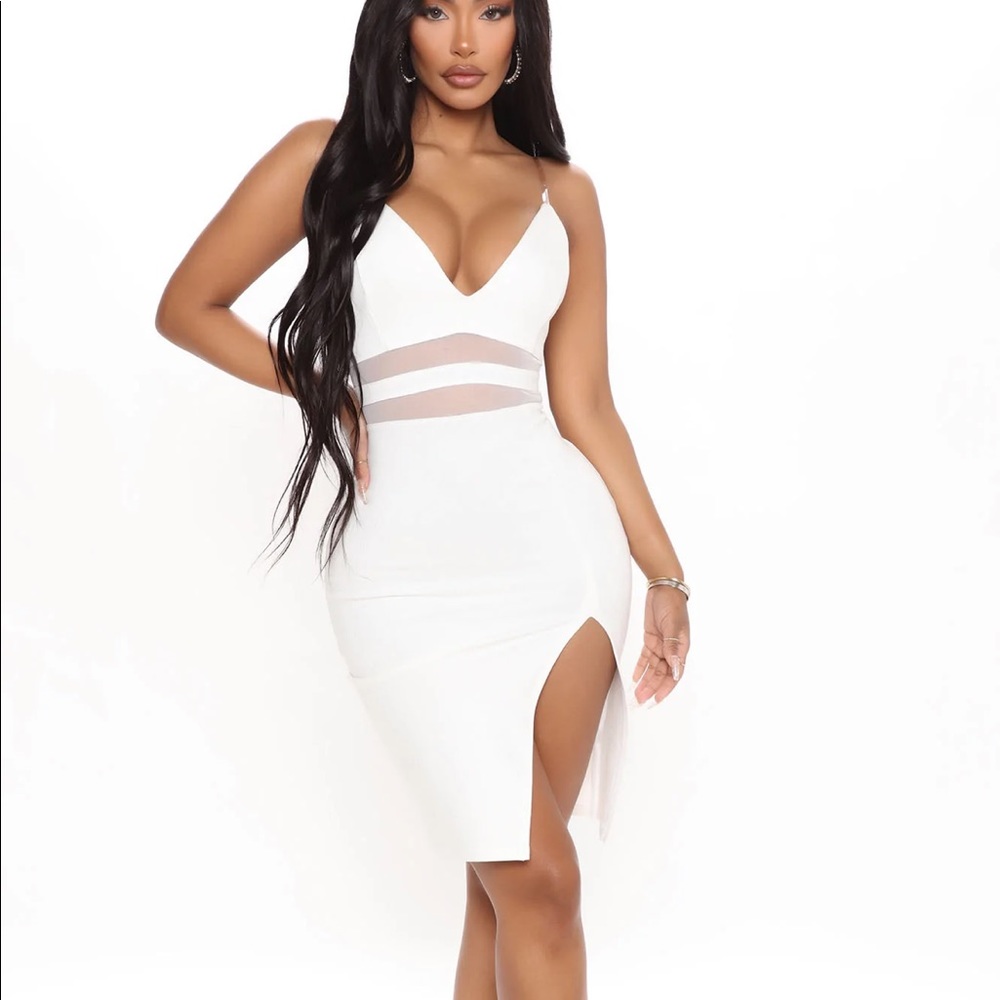 Fashion Nova White Bodycon Dress